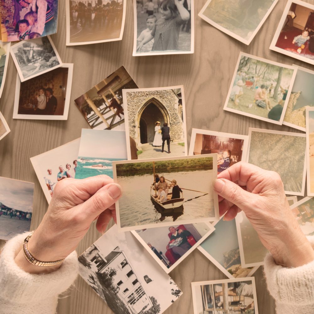 Voice Moments app screenshot showing photo upload step